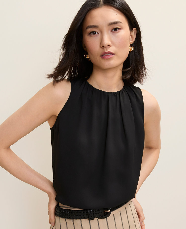 Petite Shirred Tank Top