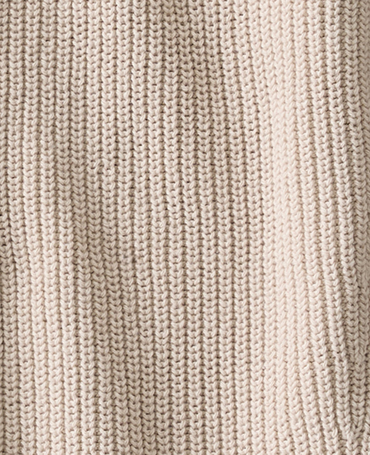 Ann Taylor Haven Well Within Organic Cotton Shaker Stitch Open Front Cardigan Ivory Women's