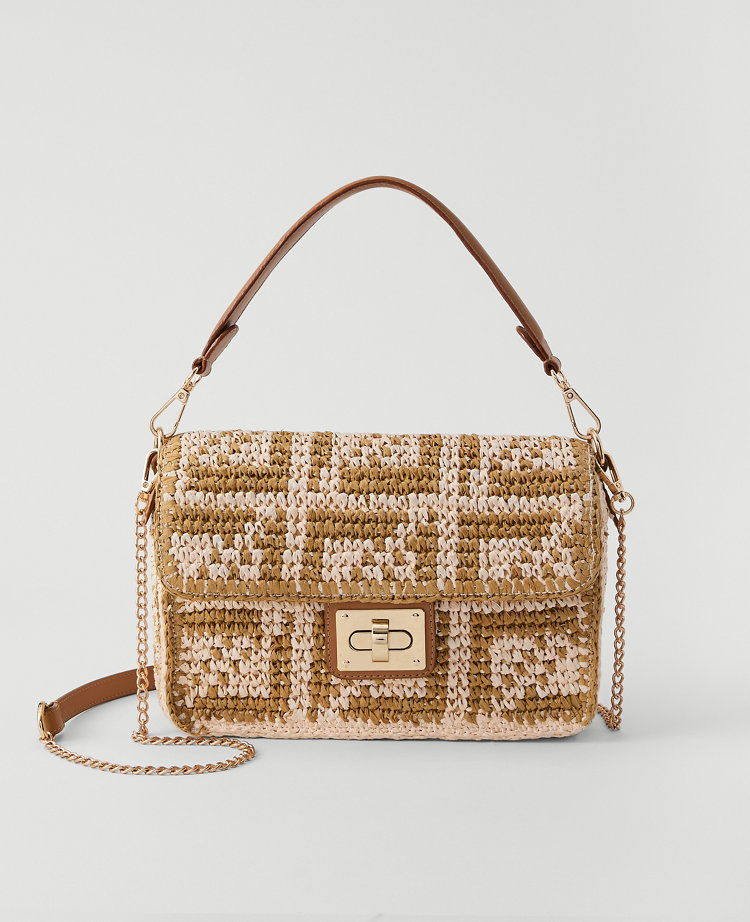 Weekend Geo Raffia Crossbody
