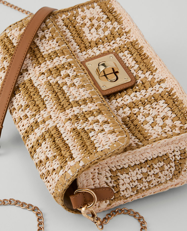 Weekend Geo Raffia Crossbody