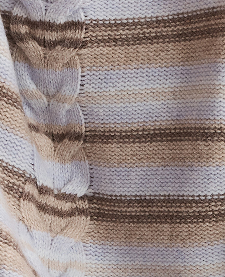 Haven Well Within Wool Blend Cable Stripe Crewneck Sweater