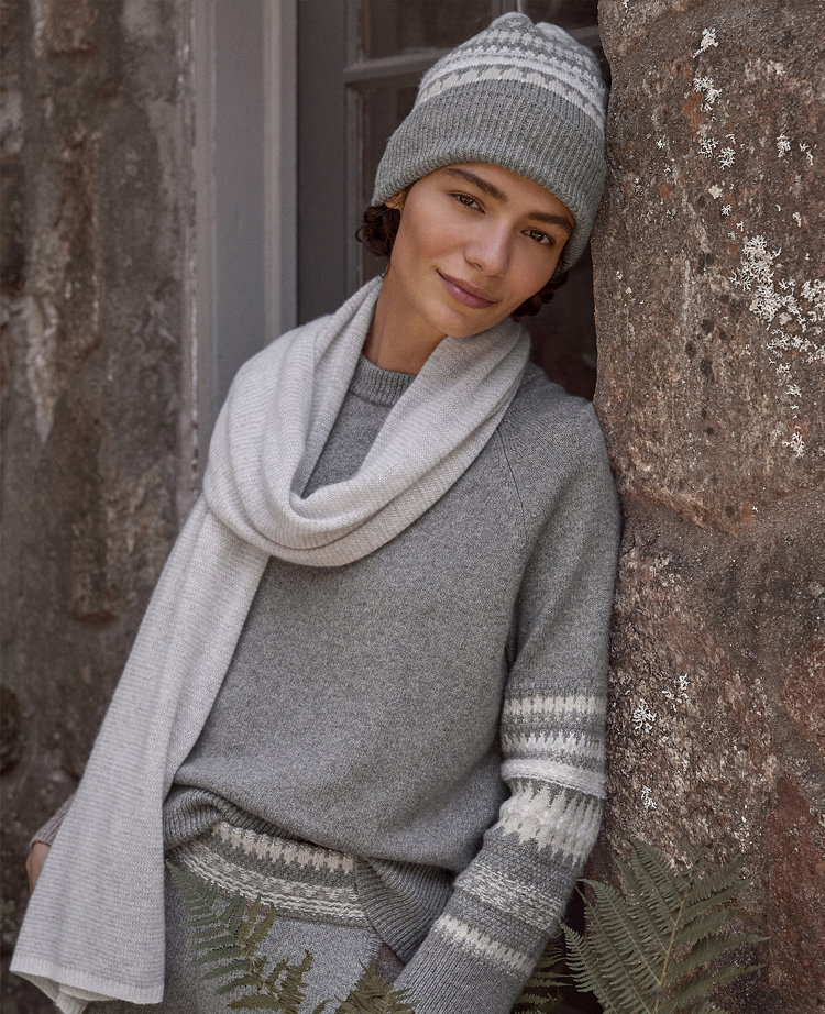 Haven Well Within Organic Cotton Blend Nostalgic Fair Isle Crewneck Sweater