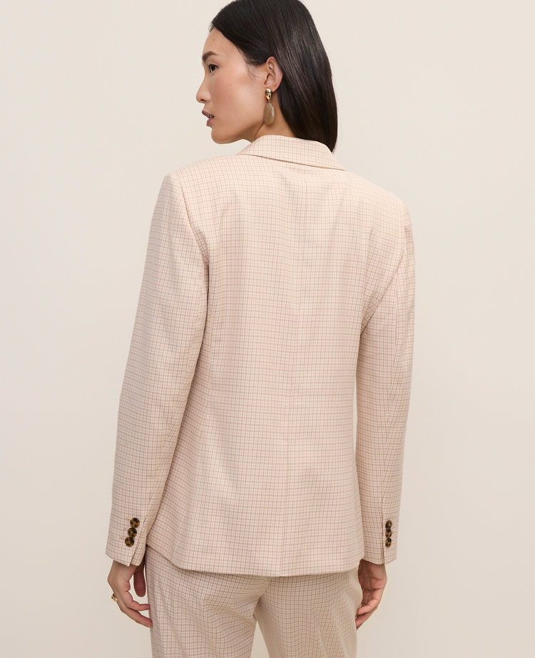 Ann Taylor The Hutton Blazer Houndstooth Neutral Blend Women's