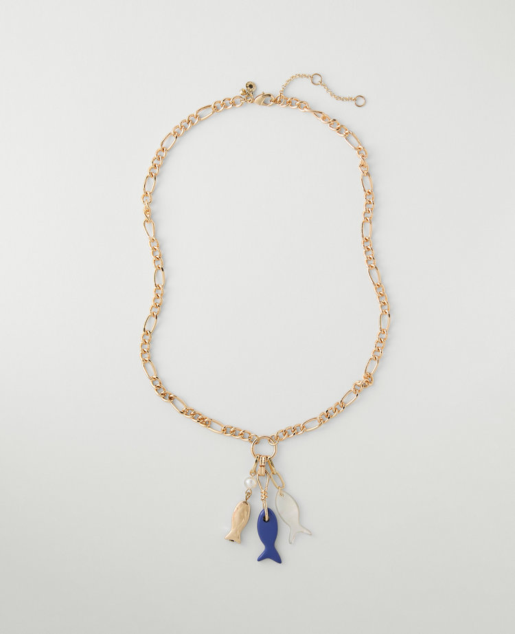 Mixed Fish Charm Necklace
