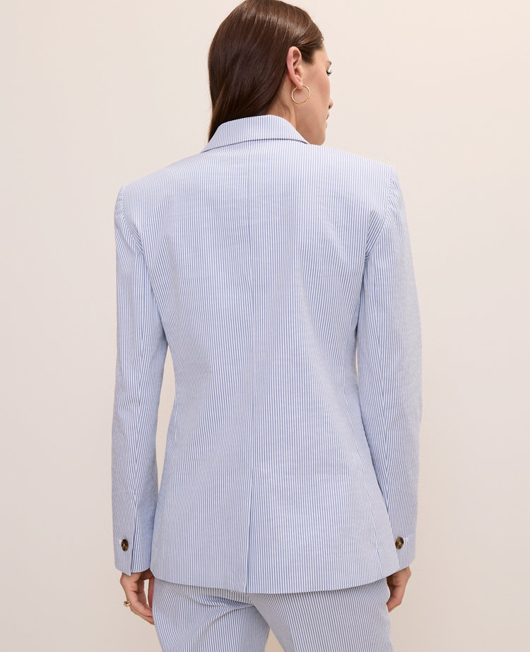 The Striped Long One Button Blazer carousel Product Image 2