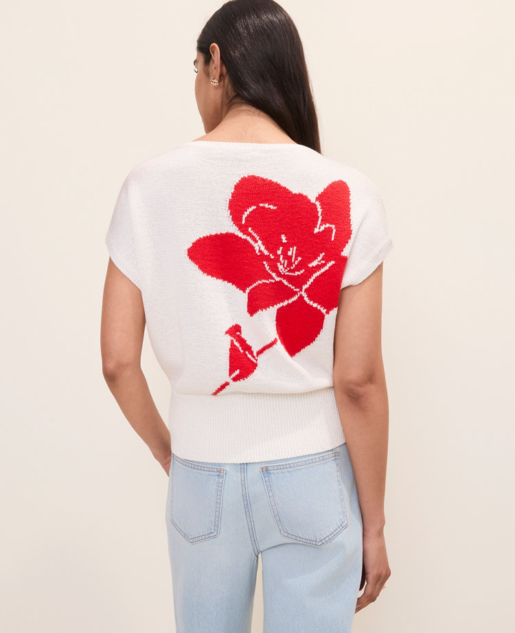 Floral Jacquard Sweater Shell