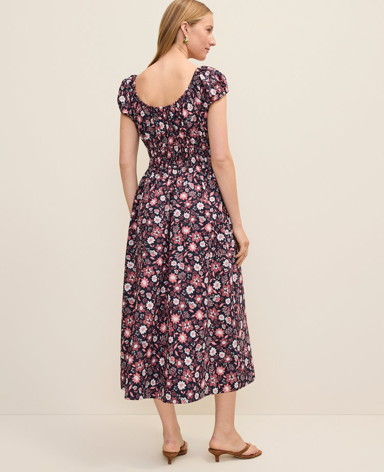 Floral Smocked Midi Dress carousel Product Image 2