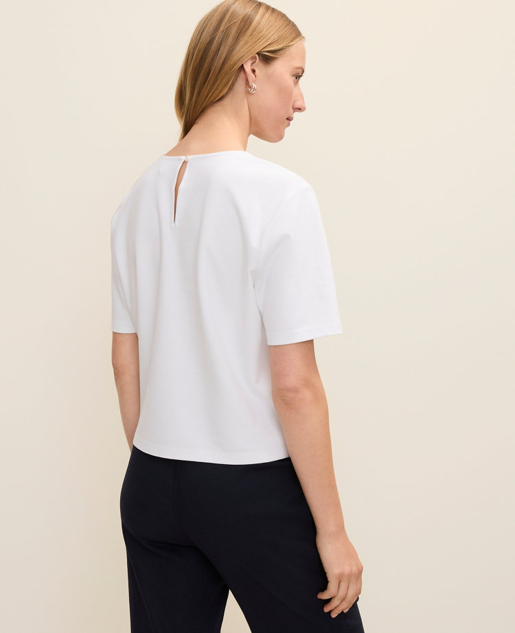 Embroidered Crew Neck Top carousel Product Image 2