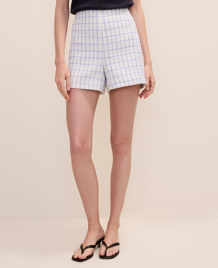 The Side Zip Short in Tweed