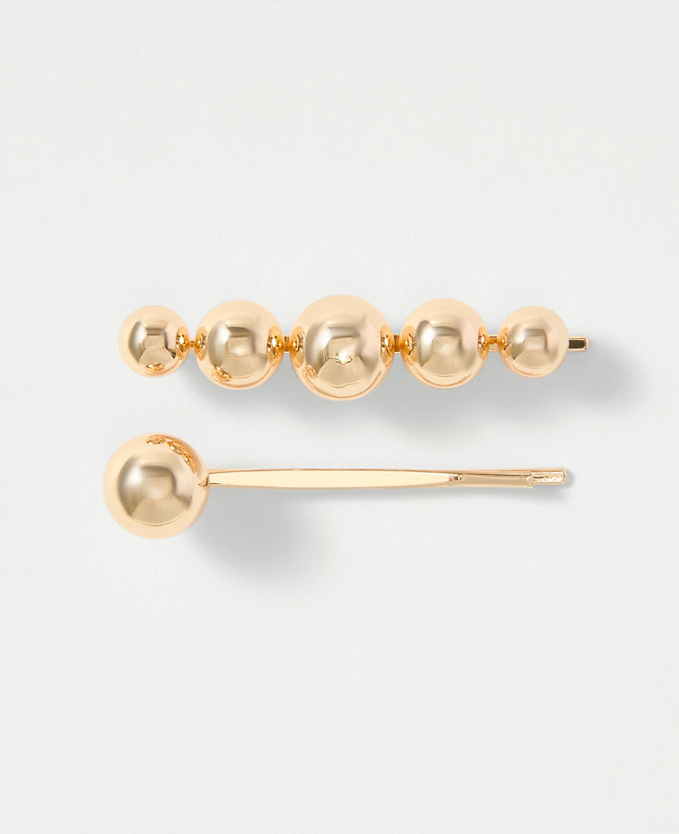 Metal Ball Hair Clip Set