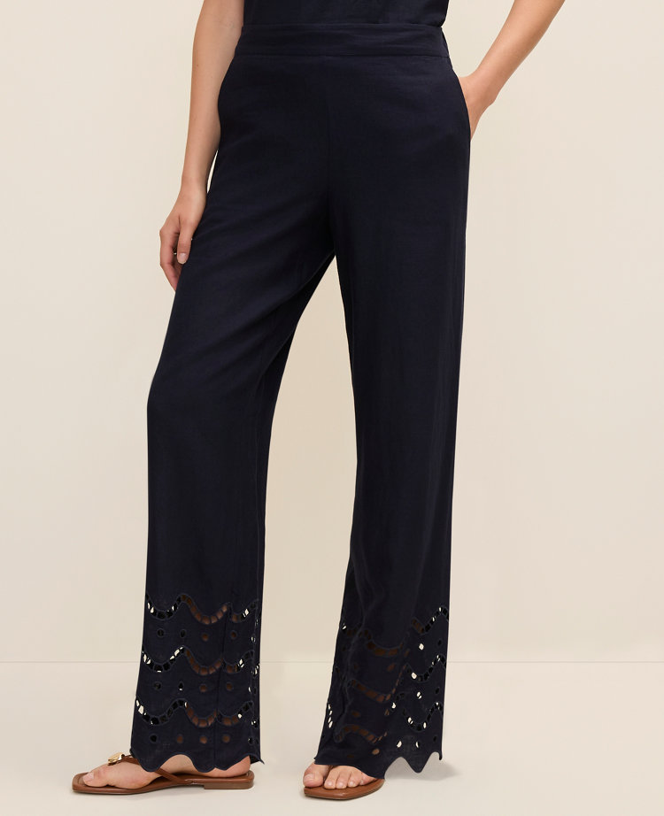 The Easy Wide-Leg Pant in Linen Blend