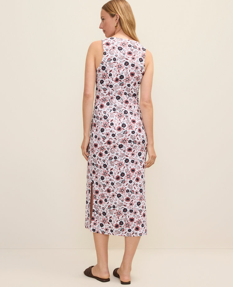Petite Weekend Floral Tie Waist Sheath Dress