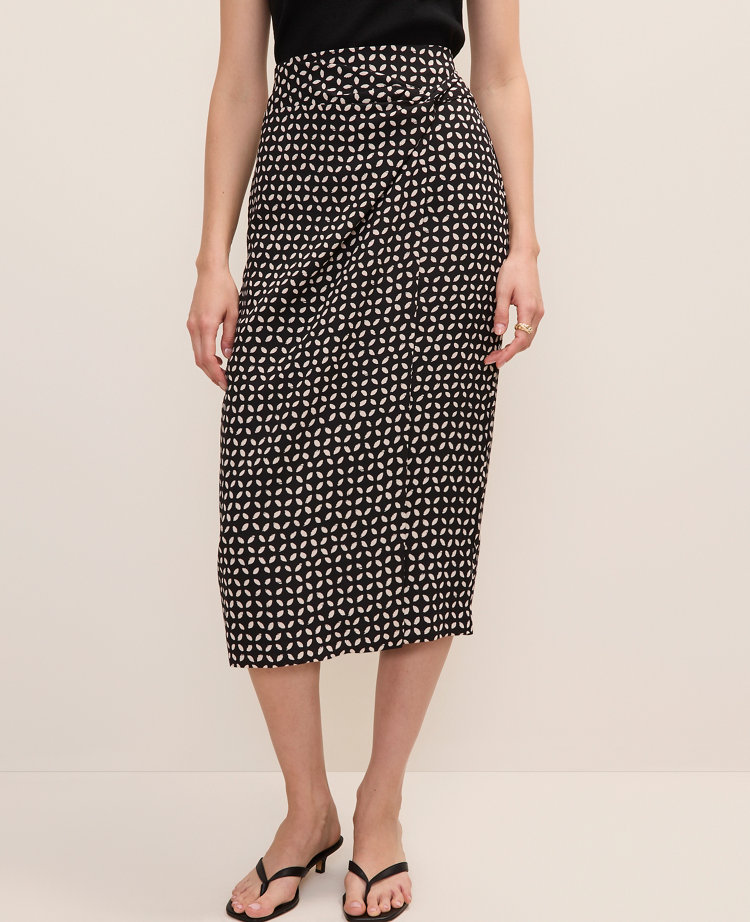 Batik Wrap Midi Skirt