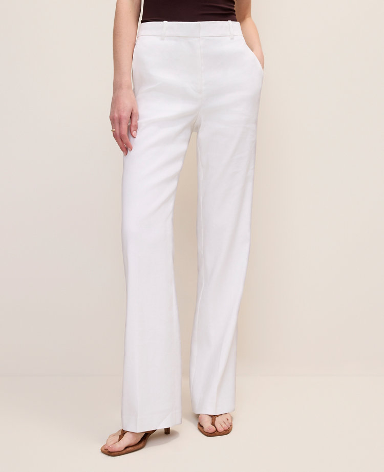 The Petite High Rise Trouser in Linen Blend