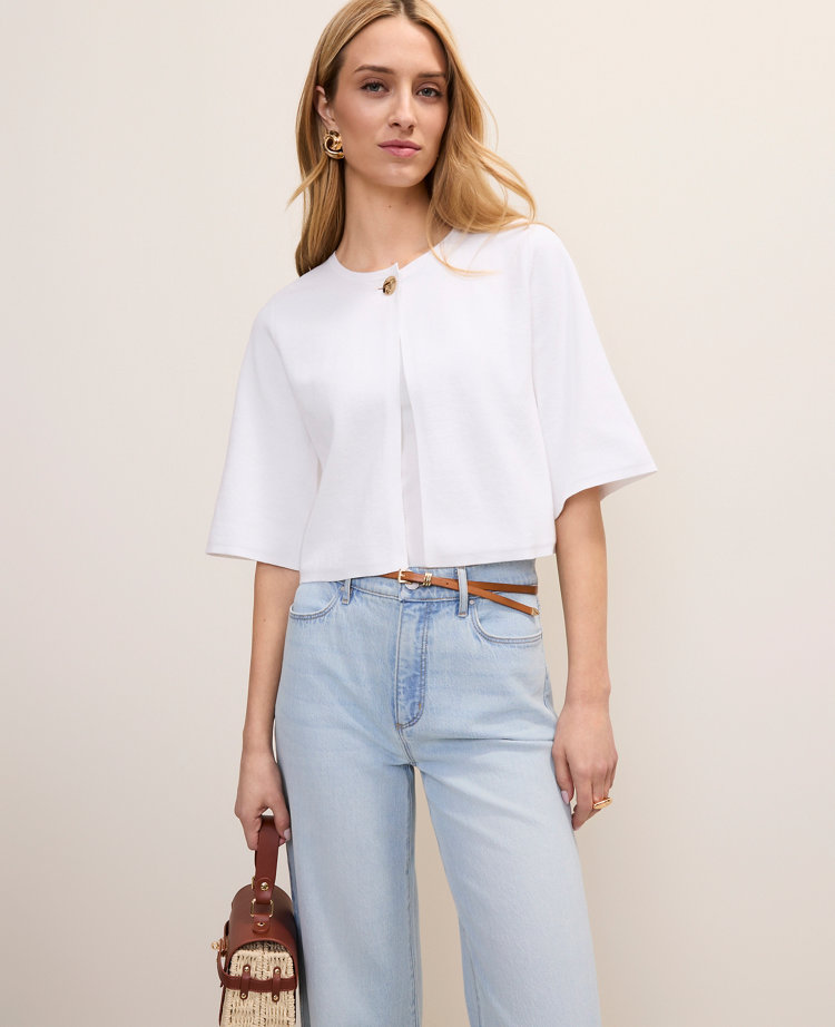 Petite Crew Neck Sweater Cape