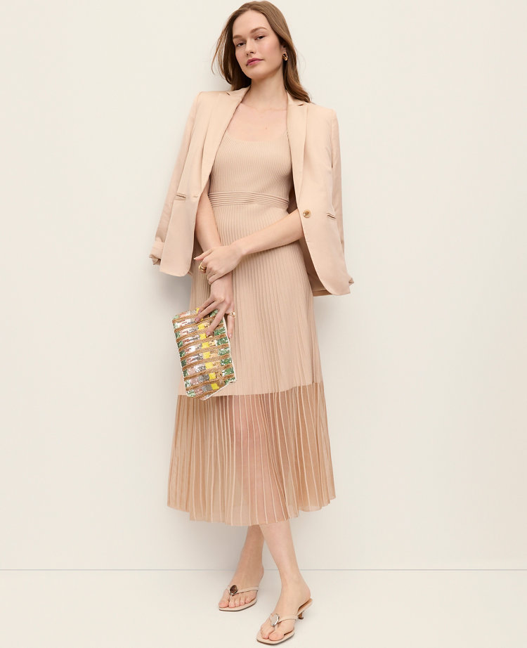 Petite Square Neck Ribbed Sweater Dress