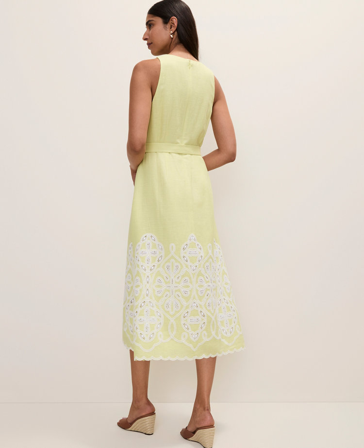Petite Eyelet Halter Midi Dress carousel Product Image 2