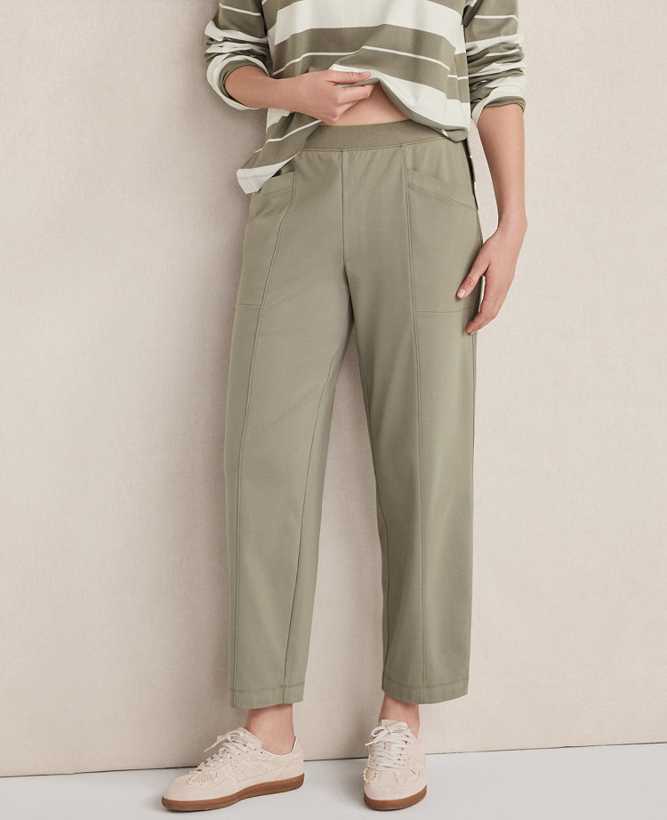 Haven Well Within Organic Cotton Interlock Barrel Leg Pants