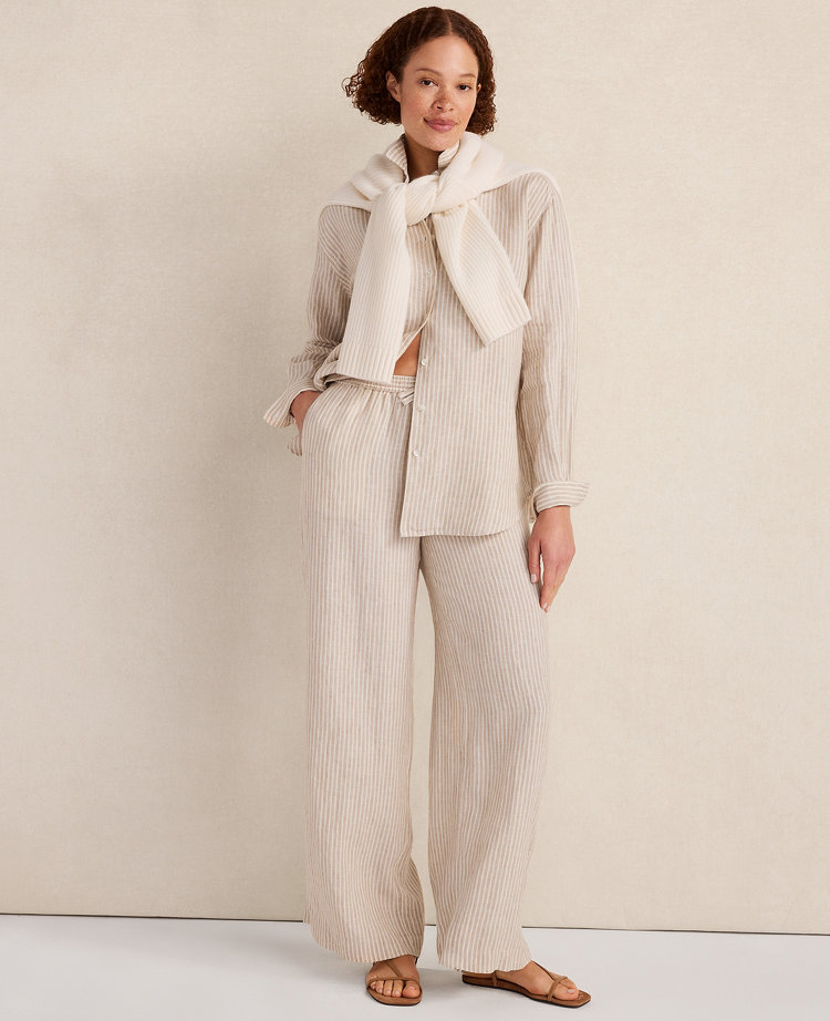 Haven Well Within Everweave Linen Stripe Relaxed Pants