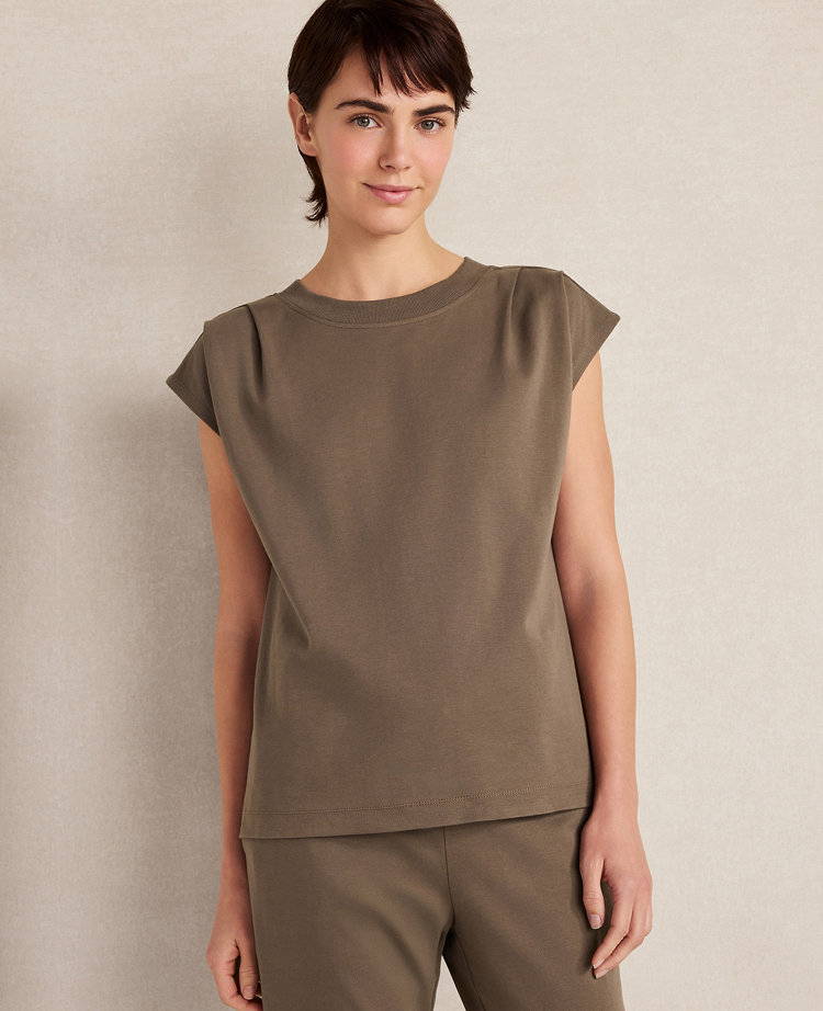 Haven Well Within Organic Cotton Interlock Pleated Tee