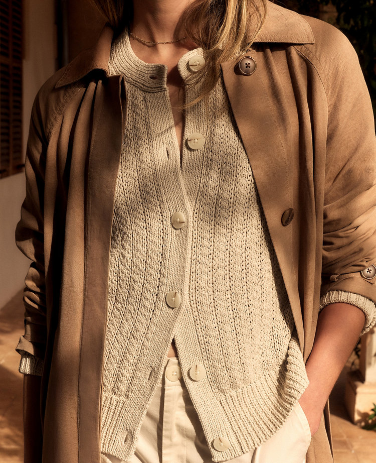 Haven Well Within Linen Tape Yarn Cardigan