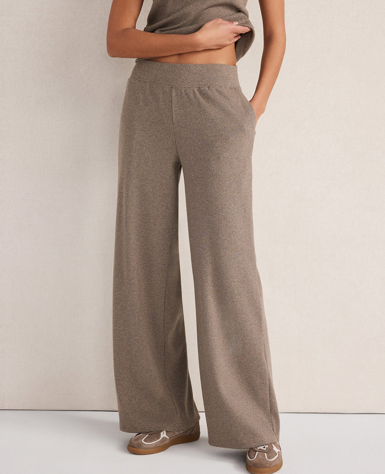 Haven Well Within Organic Cotton Rib Knit Wide Leg Pants