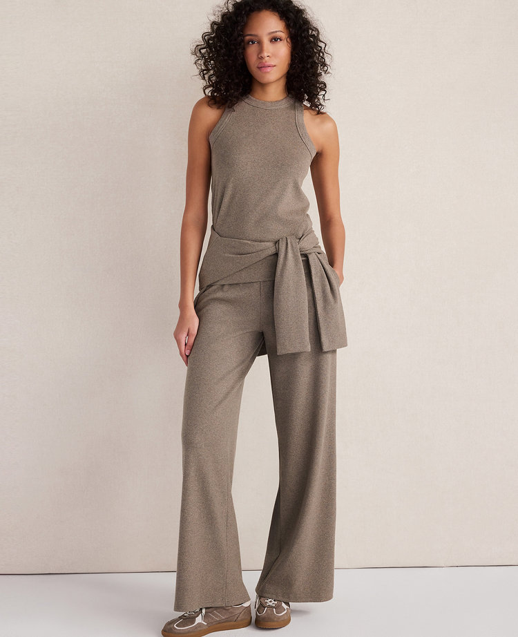 Haven Well Within Organic Cotton Rib Knit Wide Leg Pants