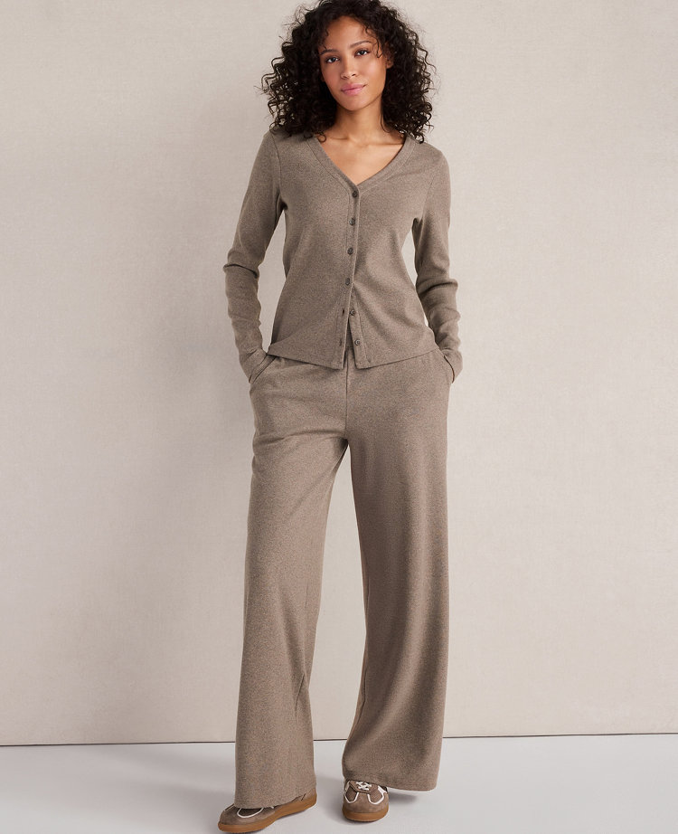 Haven Well Within Organic Cotton Rib Knit Wide Leg Pants