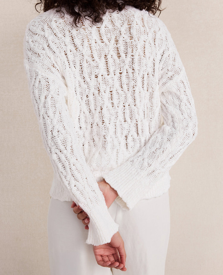 Haven Well Within Slubby Cotton Linen V-Neck Sweater