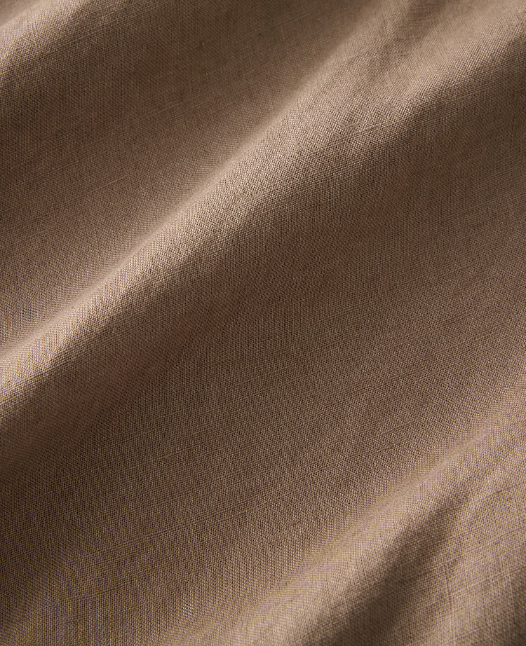 Ann Taylor Haven Well Within Linen Shirred Sleeveless Top Chestnut Brown Women's