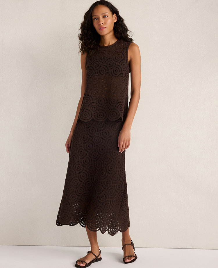 Haven Well Within Cotton Crochet Scalloped Tank