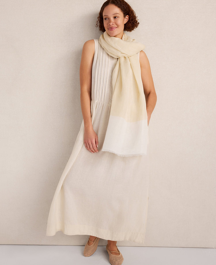 Haven Well Within Linen Pintuck Midi Dress