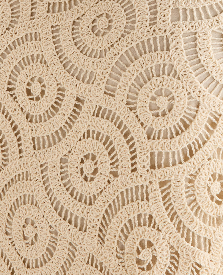 Haven Well Within Cotton Crochet Scalloped Midi Dress