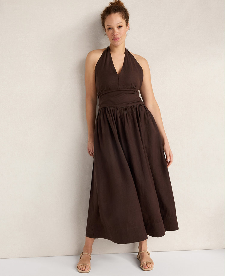 Haven Well Within Linen Halter Maxi Dress