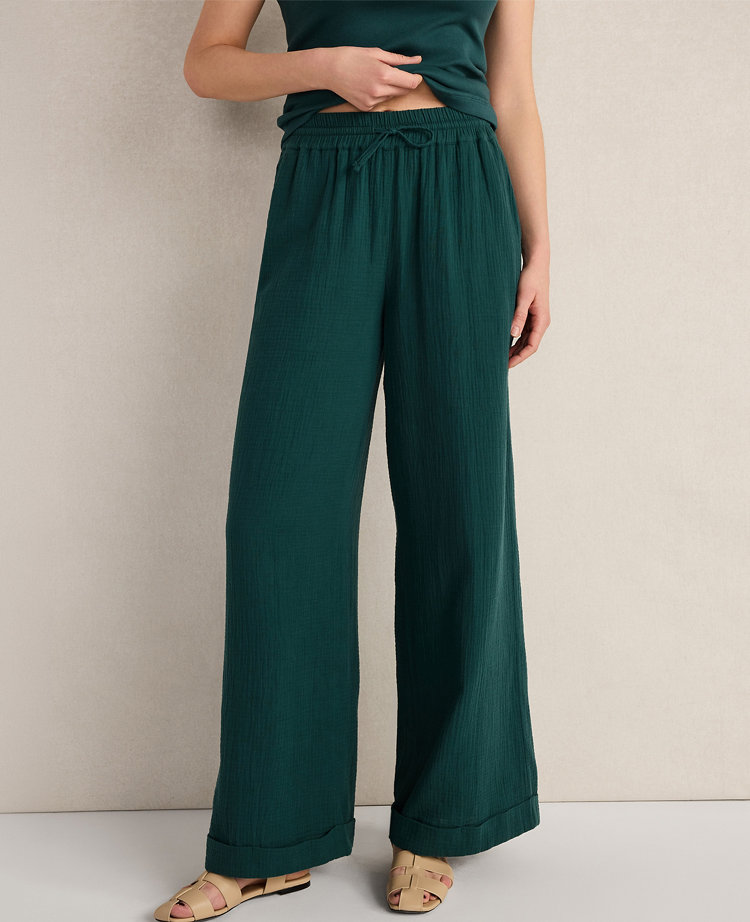 Haven Well Within Organic Cotton Gauze Drawstring Pants
