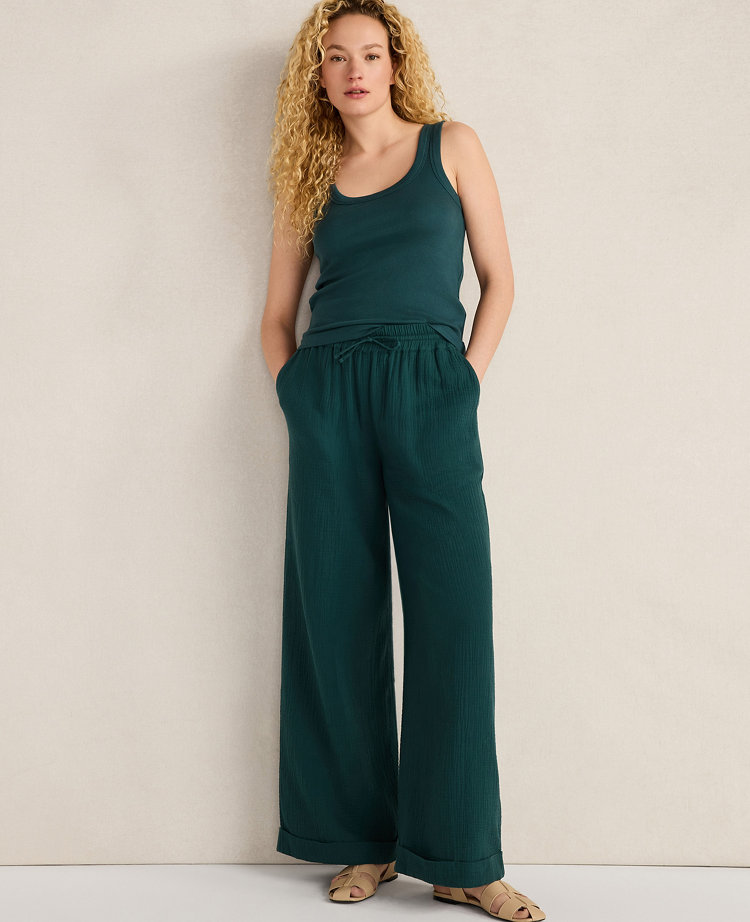 Haven Well Within Organic Cotton Gauze Drawstring Pants