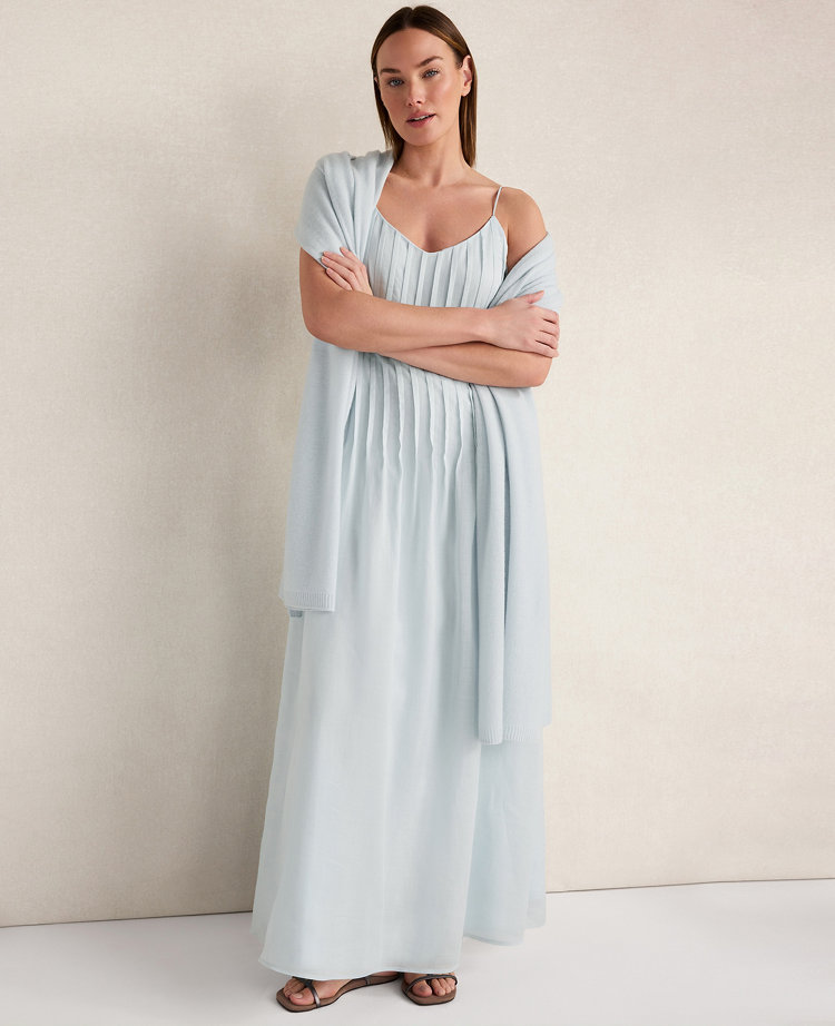 Haven Well Within Ramie Blend Pintuck Maxi Dress