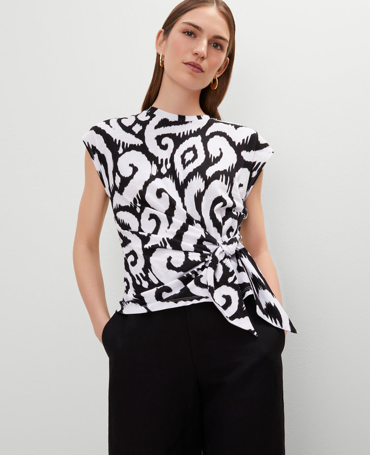 Ikat Tie Waist Tee