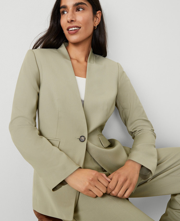 The Petite Collarless Blazer