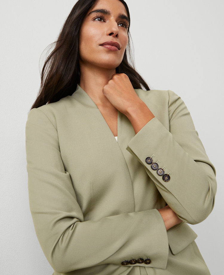 The Petite Collarless Blazer