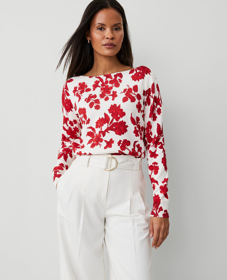 Tropical Slash Neck Sweater carousel Product Image 2