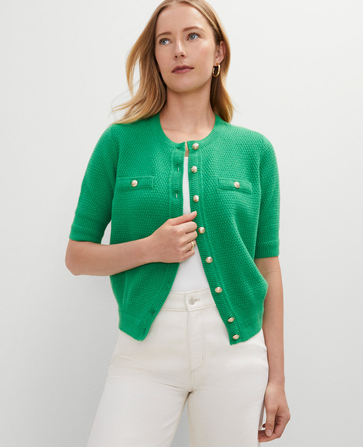 Blouson Sleeve Stitch Cardigan
