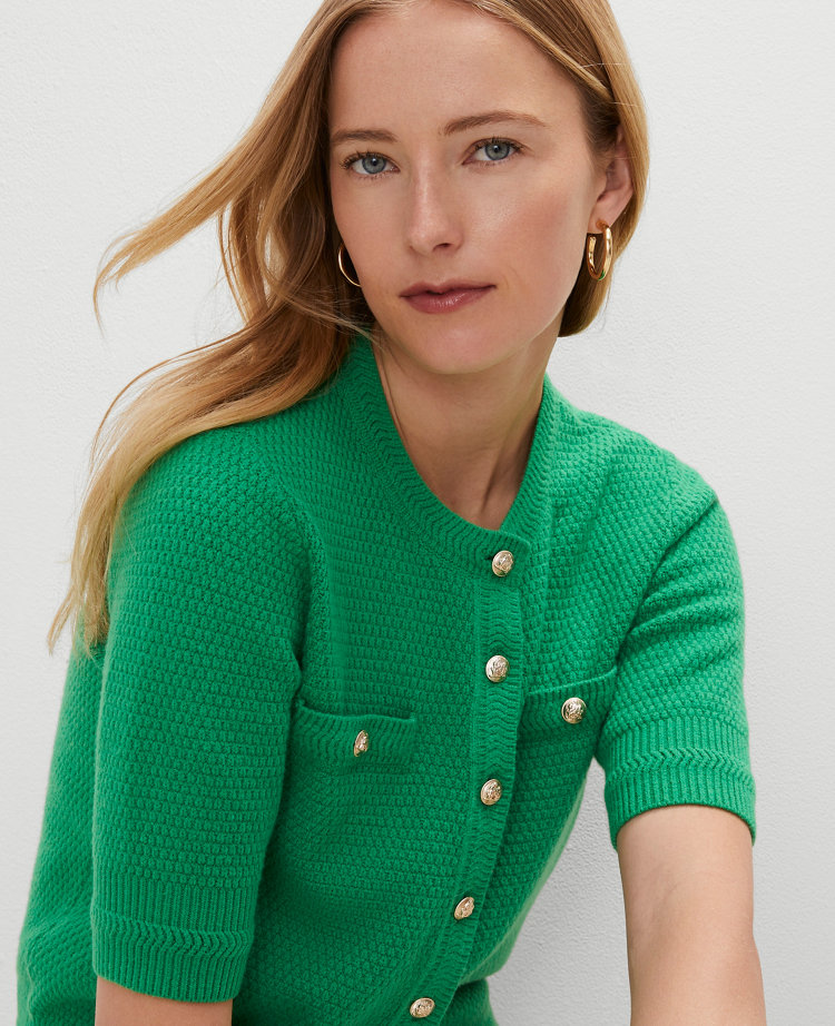 Blouson Sleeve Stitch Cardigan
