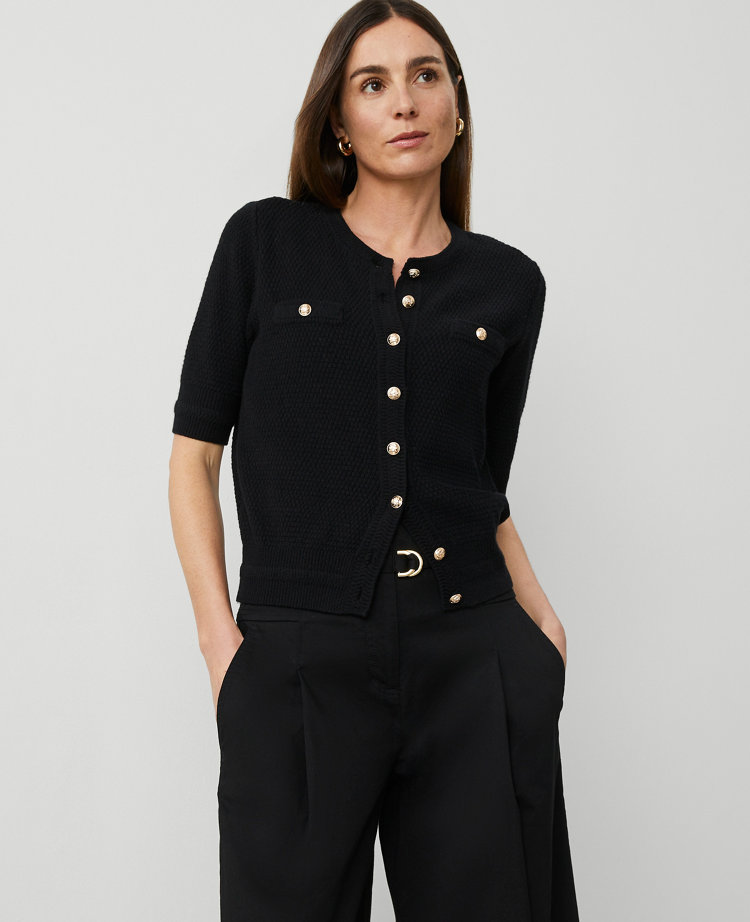 Blouson Sleeve Stitch Cardigan