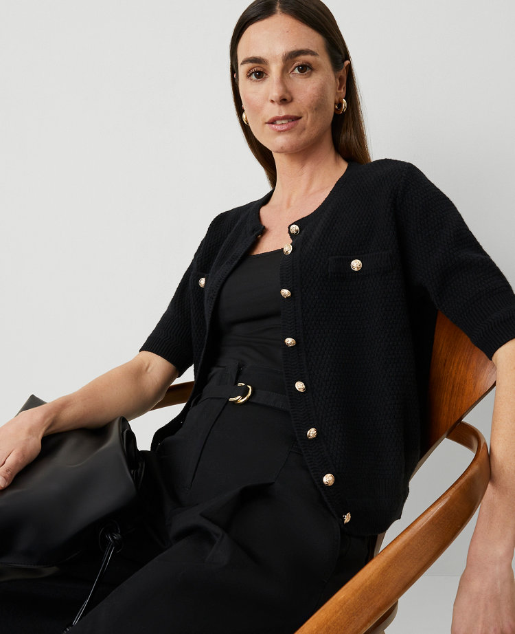 Blouson Sleeve Stitch Cardigan