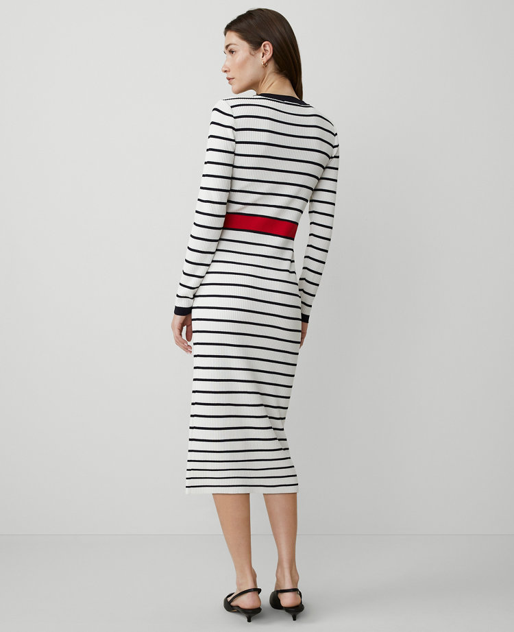 Petite Striped Sweater Dress