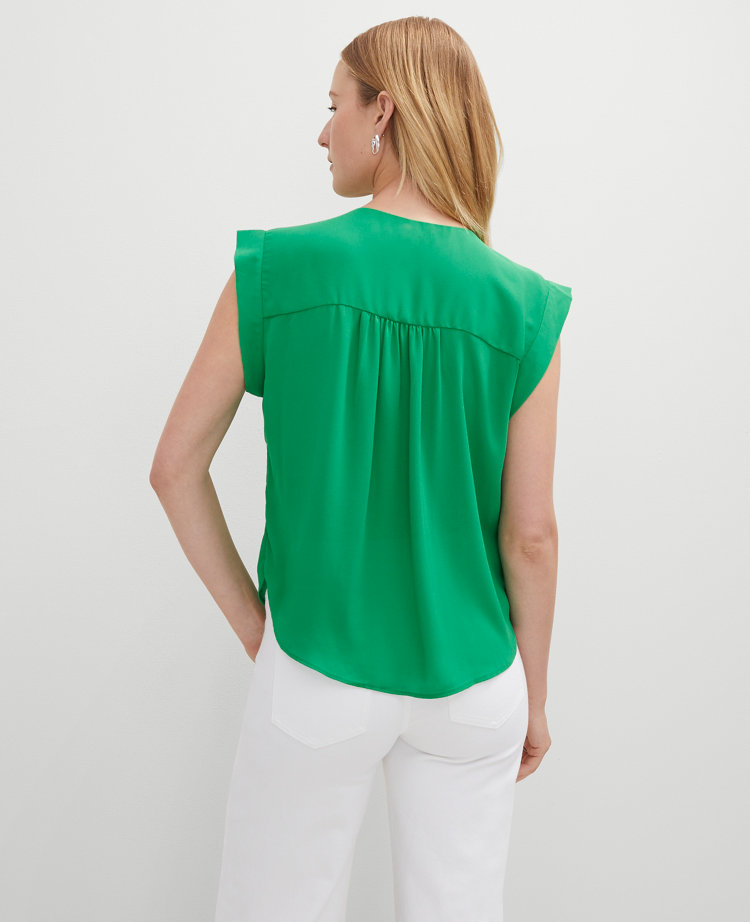 Eyelet Pintucked Sleeveless Top