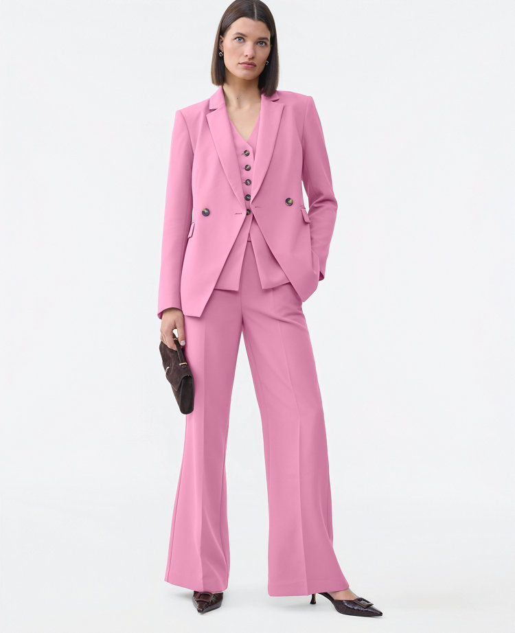 The Petite Cutaway Blazer in Fluid Crepe