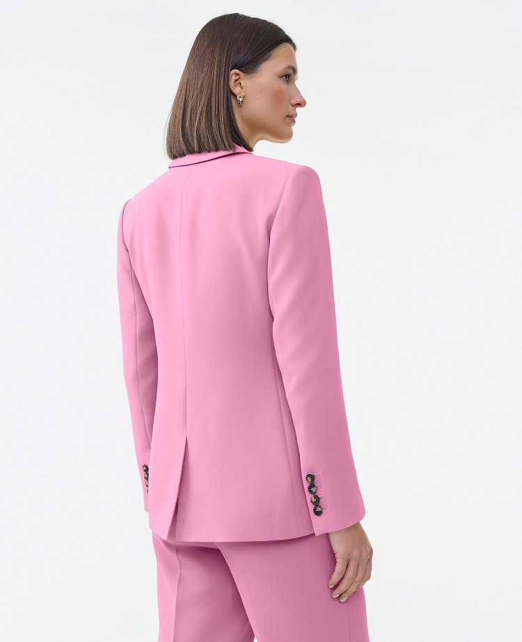 The Petite Cutaway Blazer in Fluid Crepe