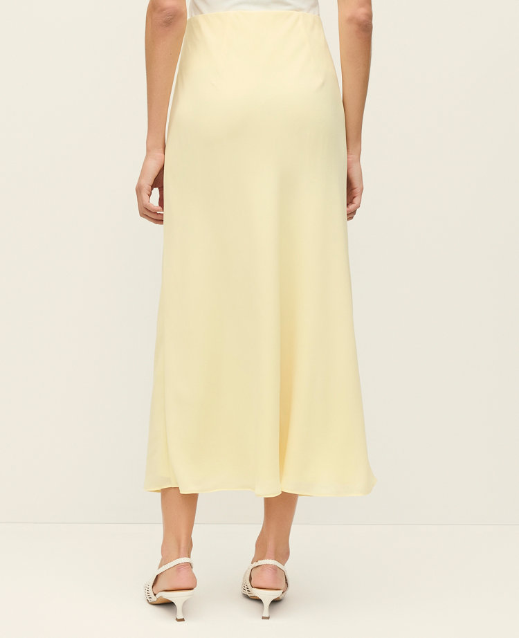 Satin Bias Midi Slip Skirt